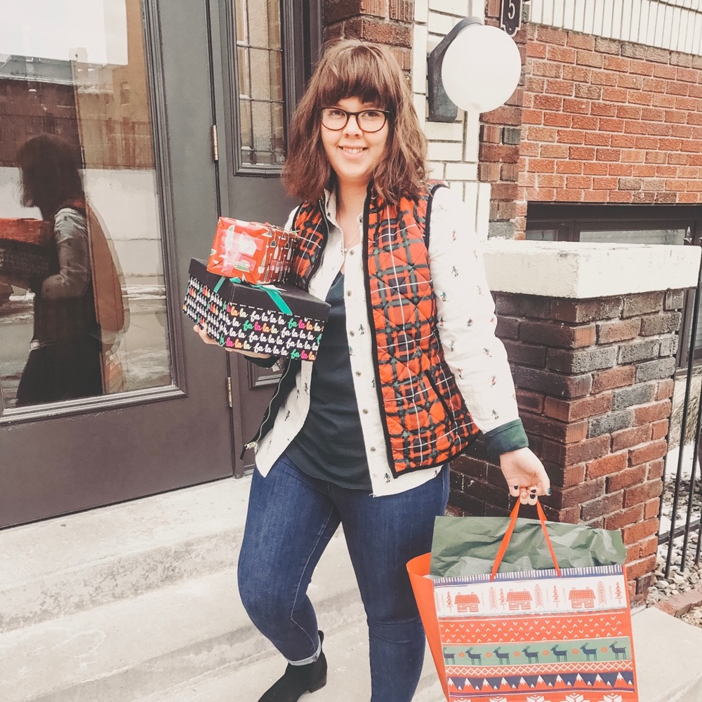 Adorable Holiday Plaid Puffer Vest